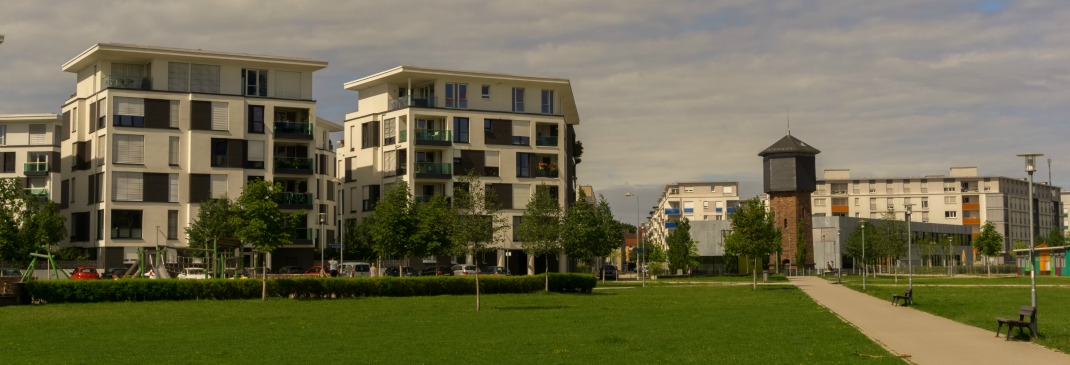 Moderne Gebäude in Karlsruhe